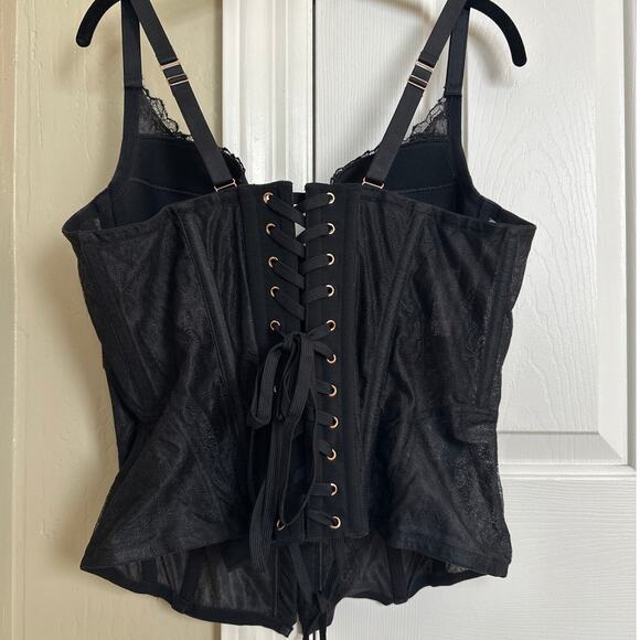 Savage X Fenty Black Embroidered Lace Corset‎ 2X - Picture 4 of 7
